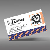 Bold Modern Geometric Interlocking Pattern  Visitenkarte