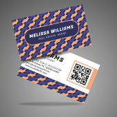 Bold Modern Geometric Interlocking Pattern  Visitenkarte