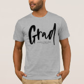 Bold modern grad black personalized graduate T-Shirt (Vorderseite)