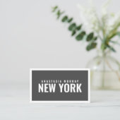 Bold Modern Gray White Minimalistisch Luxus Boutiq Visitenkarte (Stehend Vorderseite)