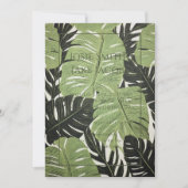 Bold & Modern Green Jungle Blätter Wedding Invitat Einladung (Vorderseite)