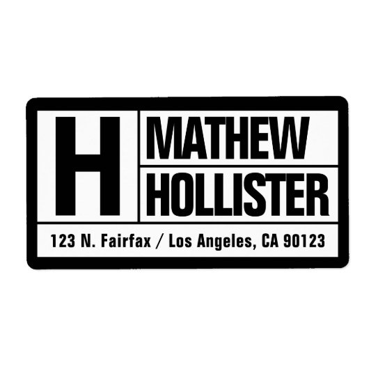 Bold & Modern Large Schriftart | b&w-Rücksendeadre (Vorne)