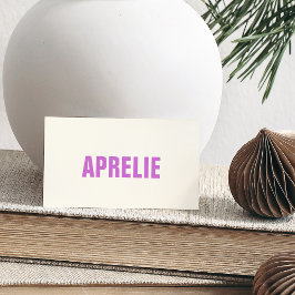 Bold Modern Lila White Creative Beruflich Visitenkarte