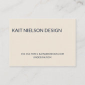 Bold Modern Monogram Beruflich Navy Blue Visitenkarte (Rückseite)