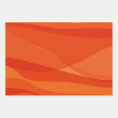 Bold Modern Orange Abstrakte Formen Kunstästhetik Geschenkpapier Set (Vorderseite 3)