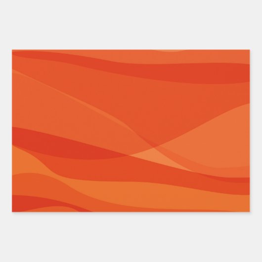 Bold Modern Orange Abstrakte Formen Kunstästhetik Geschenkpapier Set (Vorderseite 3)