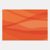 Bold Modern Orange Abstrakte Formen Kunstästhetik Geschenkpapier Set (Vorderseite 2)