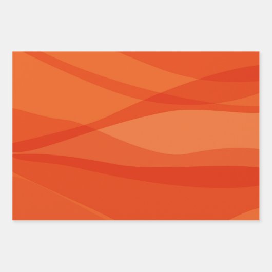 Bold Modern Orange Abstrakte Formen Kunstästhetik Geschenkpapier Set (Vorderseite 2)