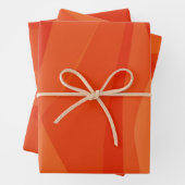 Bold Modern Orange Abstrakte Formen Kunstästhetik Geschenkpapier Set (Beispiel)