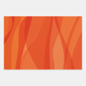 Bold Modern Orange Abstrakte Formen Kunstästhetik Geschenkpapier Set (Vorderseite)