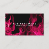 Bold Modern Pink Flames Social Icons Visitenkarte (Vorderseite)