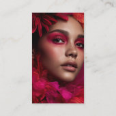 Bold Modern Pink Makeup Artist 2 Photos Qr Code Visitenkarte (Rückseite)
