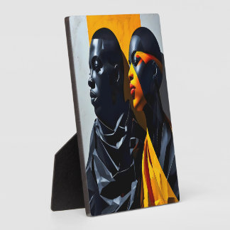 Bold Modern Portraits Abstrakt Geometric Art Fotoplatte