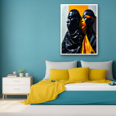 Bold Modern Portraits Abstrakt Geometric Art Poster