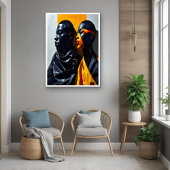 Bold Modern Portraits Abstrakt Geometric Art Poster