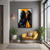 Bold Modern Portraits Abstrakt Geometric Art Poster