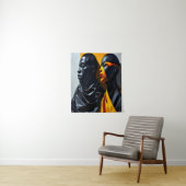 Bold Modern Portraits Abstrakt Geometric Art Wandteppich (Beispiel)