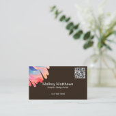 Bold Modern QR Code Graphic Design Artist Visitenkarte (Stehend Vorderseite)