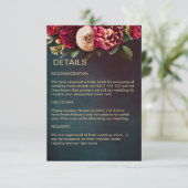 Bold Modern Red Floral Begleitkarte (Stehend Vorderseite)