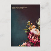 Bold Modern Red Floral Begleitkarte (Rückseite)