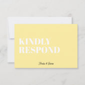 Bold modern Retro Funky Bright Wedding RSVP Karte (Vorderseite)