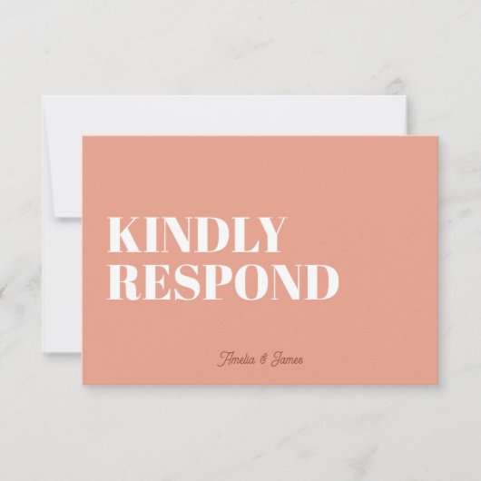 Bold modern Retro Funky Bright Wedding RSVP Karte (Vorderseite)