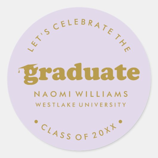 BOLD MODERN RETRO GRADUATE | ABSCHLUSS STICKER (Vorderseite)