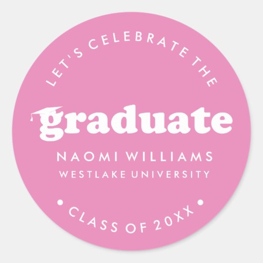 BOLD MODERN RETRO GRADUATE | ABSCHLUSS STICKER (Vorderseite)