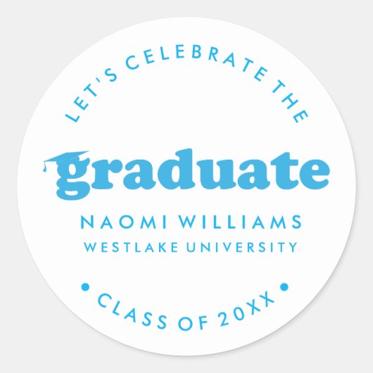 BOLD MODERN RETRO GRADUATE | ABSCHLUSS STICKER (Vorderseite)