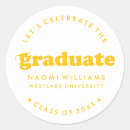 BOLD MODERN RETRO GRADUATE | ABSCHLUSS STICKER