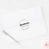 BOLD MODERN RETRO GRADUATE | ABSCHLUSS STICKER (Umschlag)
