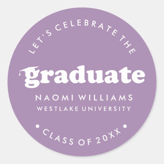 BOLD MODERN RETRO GRADUATE | ABSCHLUSS STICKER (Vorderseite)