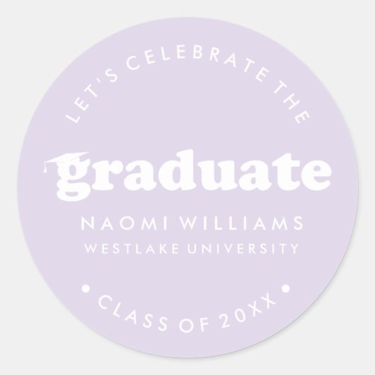BOLD MODERN RETRO GRADUATE | ABSCHLUSS STICKER (Vorderseite)