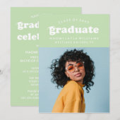 BOLD MODERN RETRO GRADUATE | EINLADUNG VON ABSCHLÜ (Vorne/Hinten)