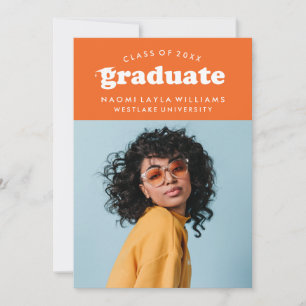 BOLD MODERN RETRO GRADUATE EINLADUNG VON ABSCHLÜ