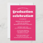 BOLD MODERN RETRO GRADUATE | EINLADUNG VON ABSCHLÜ (Rückseite)