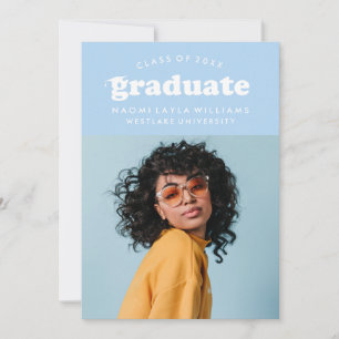 BOLD MODERN RETRO GRADUATE EINLADUNG VON ABSCHLÜ