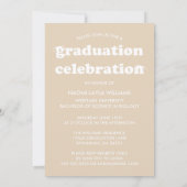 BOLD MODERN RETRO GRADUATE | EINLADUNG VON ABSCHLÜ (Rückseite)