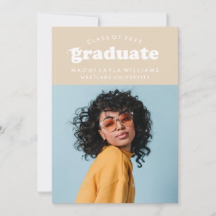 BOLD MODERN RETRO GRADUATE   EINLADUNG VON ABSCHLÜ
