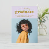BOLD MODERN RETRO GRADUATE | EINLADUNG VON ABSCHLÜ (Stehend Vorderseite)