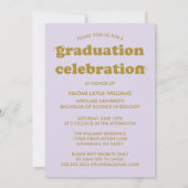 BOLD MODERN RETRO GRADUATE | EINLADUNG VON ABSCHLÜ (Rückseite)