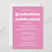 BOLD MODERN RETRO GRADUATE | EINLADUNG VON ABSCHLÜ (Rückseite)