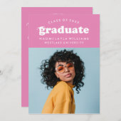 BOLD MODERN RETRO GRADUATE | EINLADUNG VON ABSCHLÜ (Vorne/Hinten)