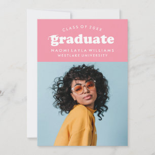 BOLD MODERN RETRO GRADUATE EINLADUNG VON ABSCHLÜ