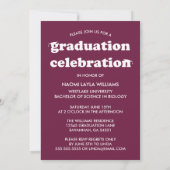 BOLD MODERN RETRO GRADUATE | EINLADUNG VON ABSCHLÜ (Rückseite)