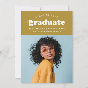 BOLD MODERN RETRO GRADUATE   EINLADUNG VON ABSCHLÜ