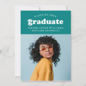 BOLD MODERN RETRO GRADUATE | EINLADUNG VON ABSCHLÜ (Vorderseite)