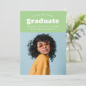 BOLD MODERN RETRO GRADUATE | EINLADUNG VON ABSCHLÜ (Stehend Vorderseite)