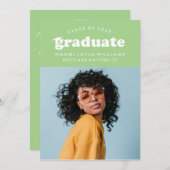 BOLD MODERN RETRO GRADUATE | EINLADUNG VON ABSCHLÜ (Vorne/Hinten)