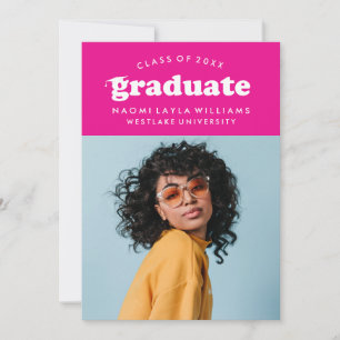 BOLD MODERN RETRO GRADUATE EINLADUNG VON ABSCHLÜ